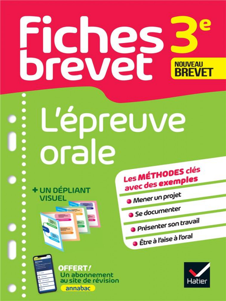 FICHES BREVET L-EPREUVE ORALE 3E BREVET 2023 - FICHES DE REVISION & QUIZ - GAILLARD/PERROT - HATIER SCOLAIRE