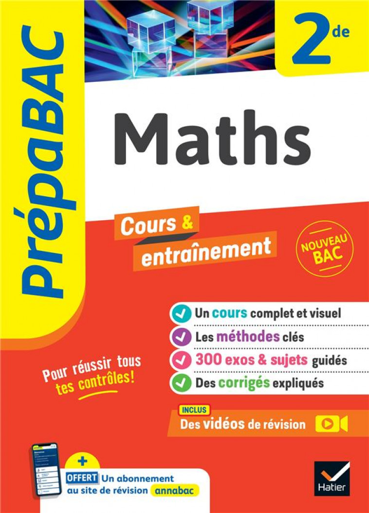 PREPABAC MATHS 2DE - NOUVEAU PROGRAMME DE SECONDE - PICCHIOTTINO J-D. - HATIER SCOLAIRE