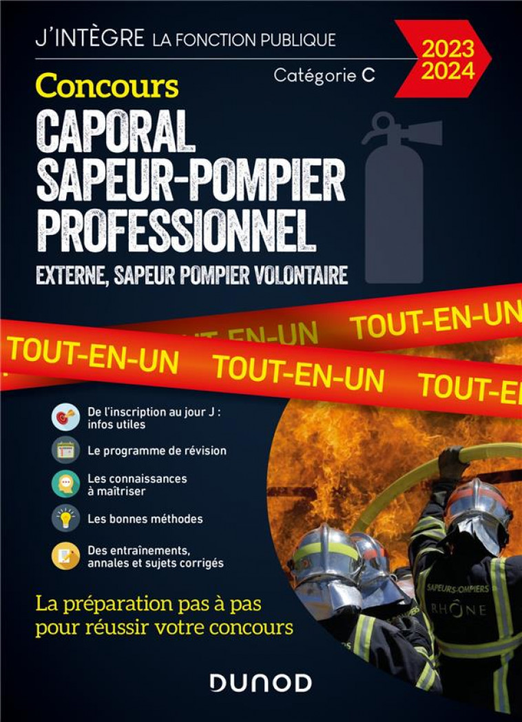 CONCOURS CAPORAL SAPEUR-POMPIER PROFESSIONNEL 2023/2024 - TOUT-EN-UN - NADARAJ/PASSONI - DUNOD