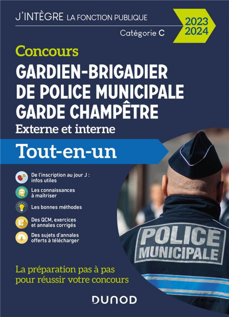 CONCOURS GARDIEN-BRIGADIER DE POLICE MUNICIPALE - GARDE CHAMPETRE - 2024-2025 - TOUT-EN-UN - RICHARD/RENAUT - DUNOD