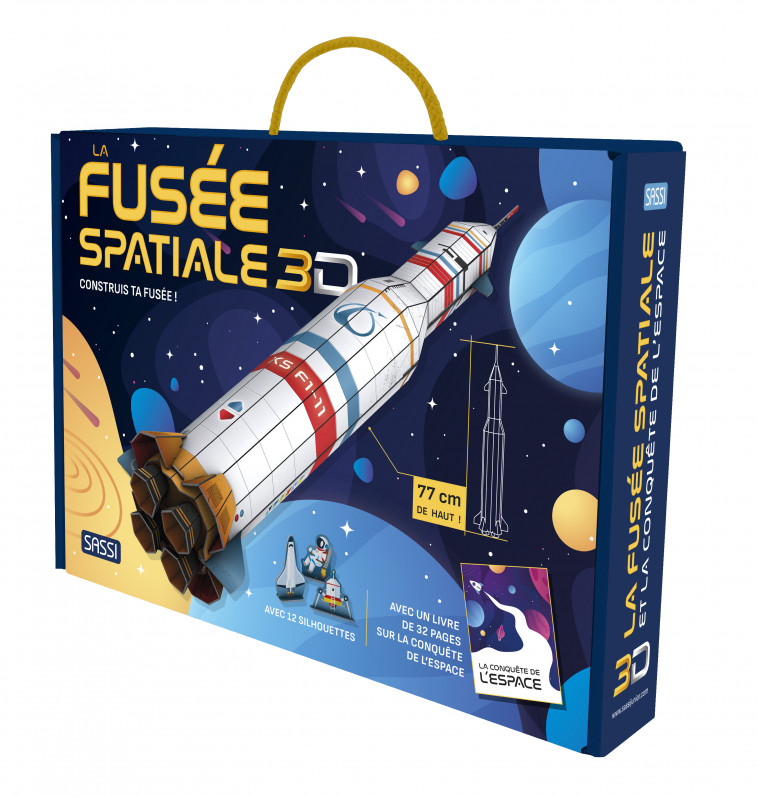 LA FUSEE SPATIALE 3D - LA CONQUETE DE L-ESPACE - CONSTRUIS TA FUSEE ! AVEC 12 SILHOUETTES - Alberto Borgo, Ester Tome - SASSI