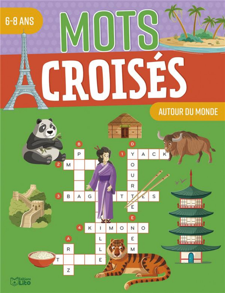 MOTS CROISES 6-8 ANS MONDE - XXX - LITO