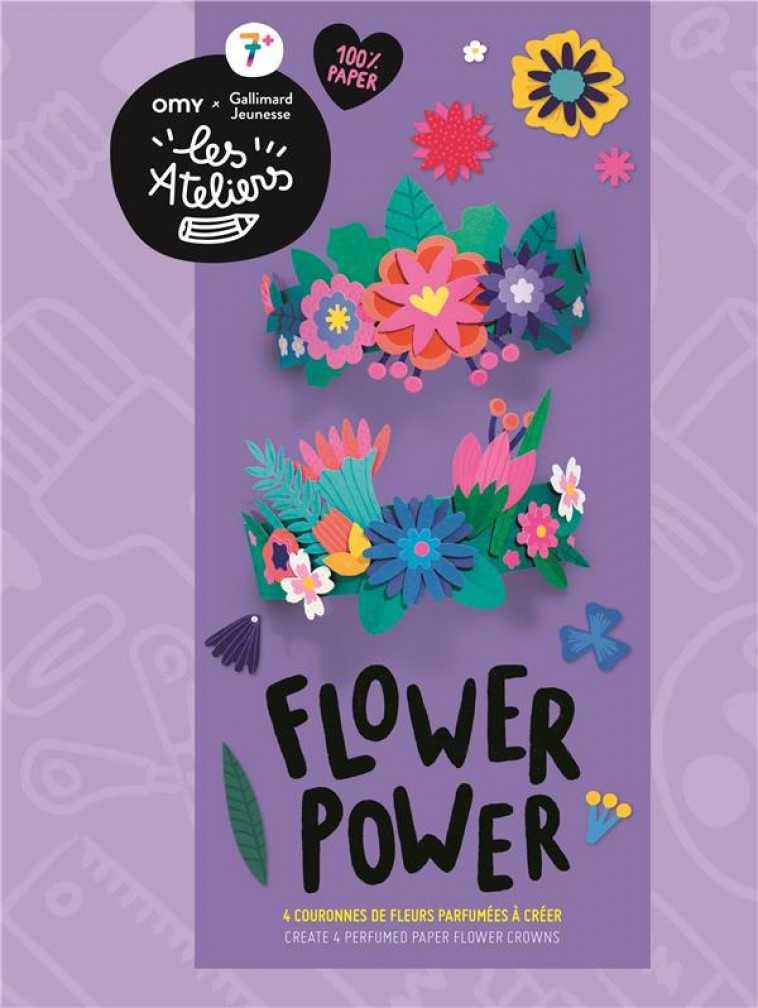 FLOWER POWER - 4 COURONNES DE FLEURS PARFUMEES A CREER - COLLECTIF - NC