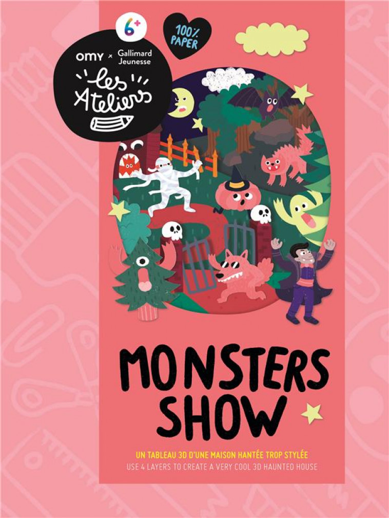 MONSTERS SHOW - UN TABLEAU 3D D-UNE MAISON HANTEE TROP STYLEE - COLLECTIF - NC