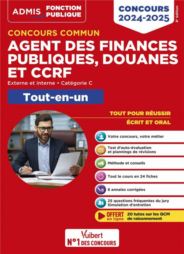 CONCOURS COMMUN AGENT DES FINANCES PUBLIQUES, DOUANES ET CCRF 2024-2025 - CATEGORIE C - TOUT-EN-UN - - DUMAS/HERBAUT - VUIBERT