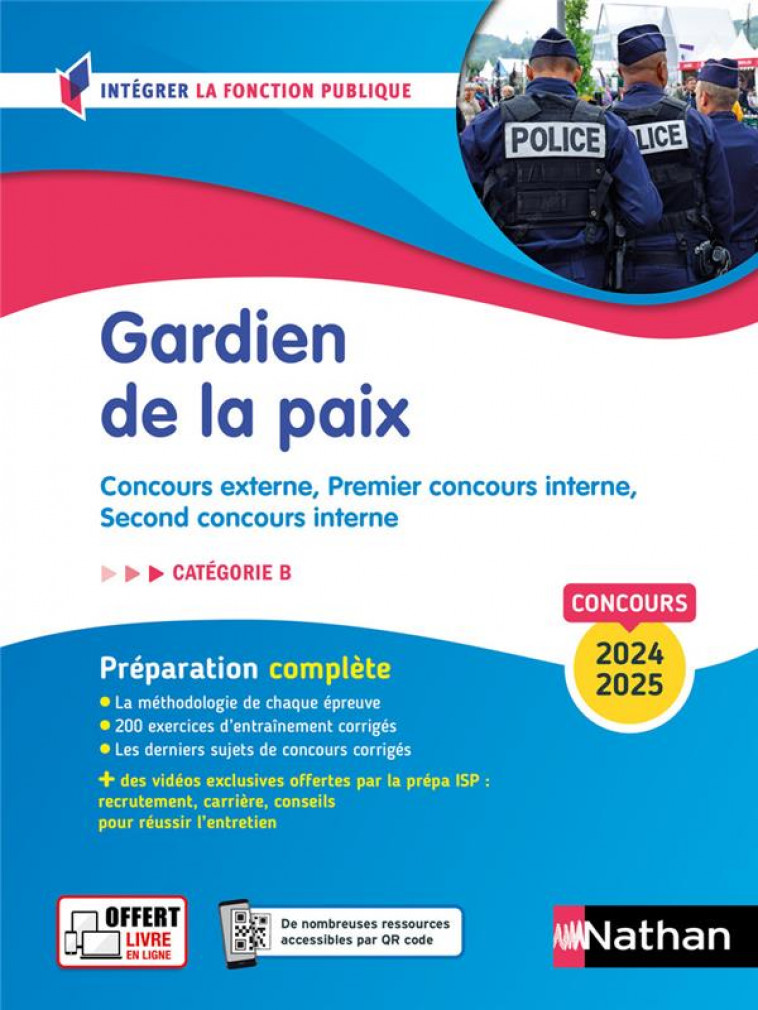 GARDIEN DE LA PAIX 2024-2025 - CONCOURS EXTERNE, PREMIER CONCOURS INTERNE, SECOND CONCOURS INTERNE C - MEKBEL/SIMONIN - CLE INTERNAT