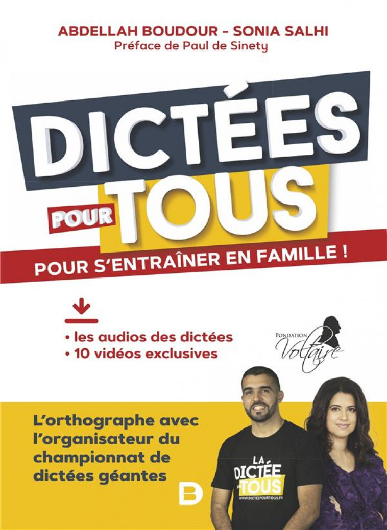 DICTEES POUR TOUS - POUR S-ENTRAINER EN FAMILLE! - BOUDOUR/SALHI - DE BOECK SUP