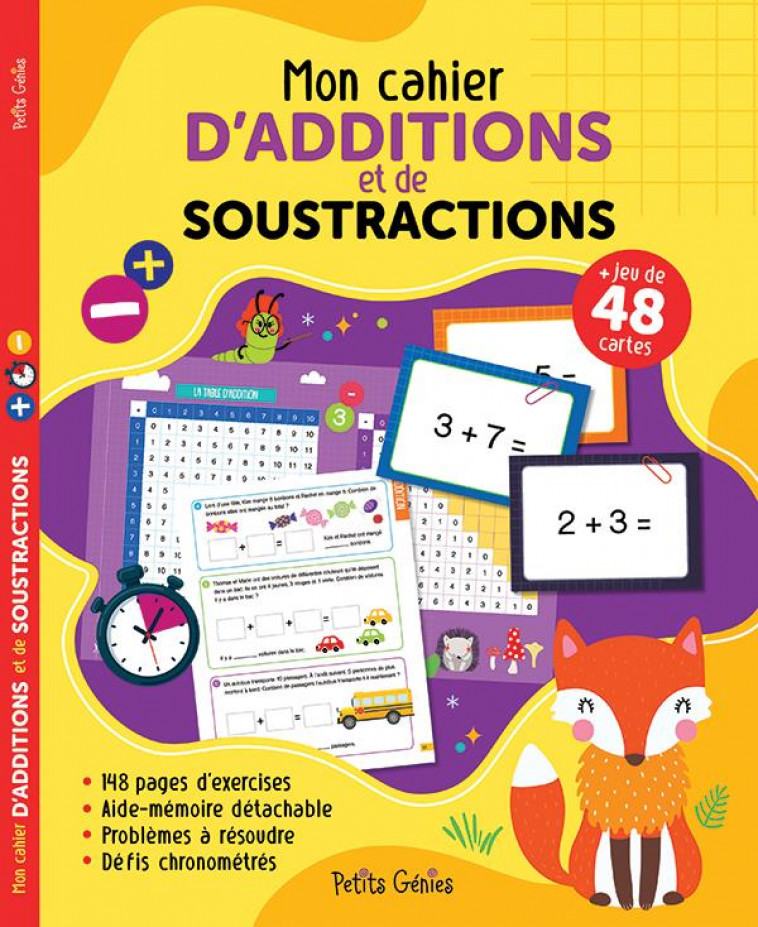 MON CAHIER D-ADDITIONS ET DE SOUSTRACTIONS - BARBEAU FLORENCE - PETITS GENIES