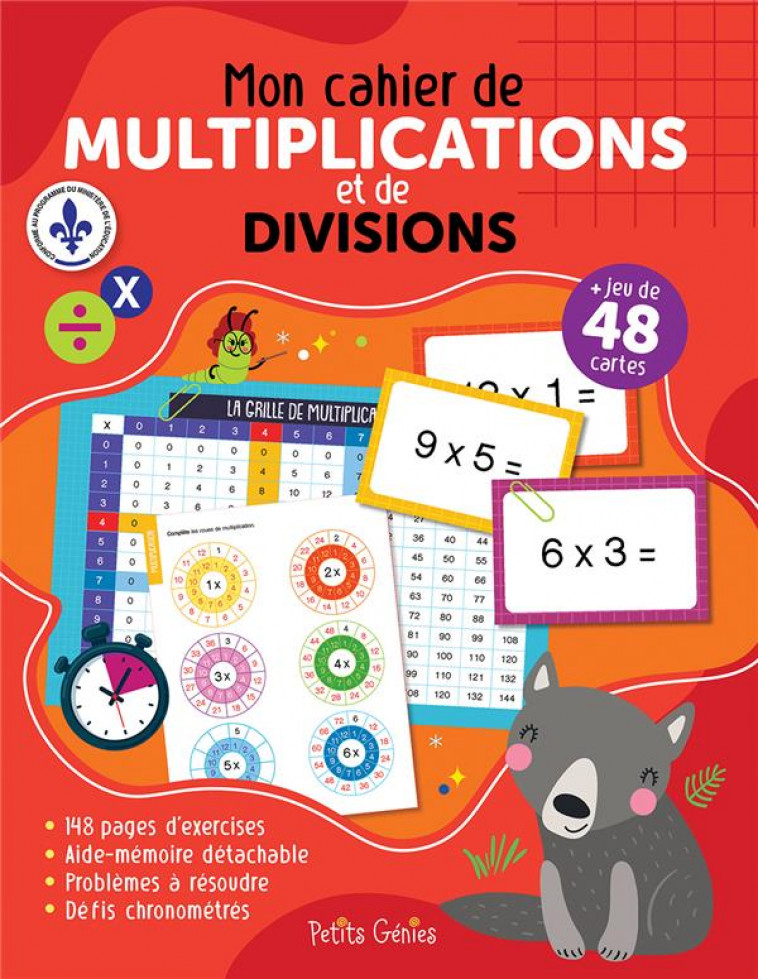 MON CAHIER DE MULTIPLICATIONS ET DE DIVISIONS - BARBEAU FLORENCE - PETITS GENIES