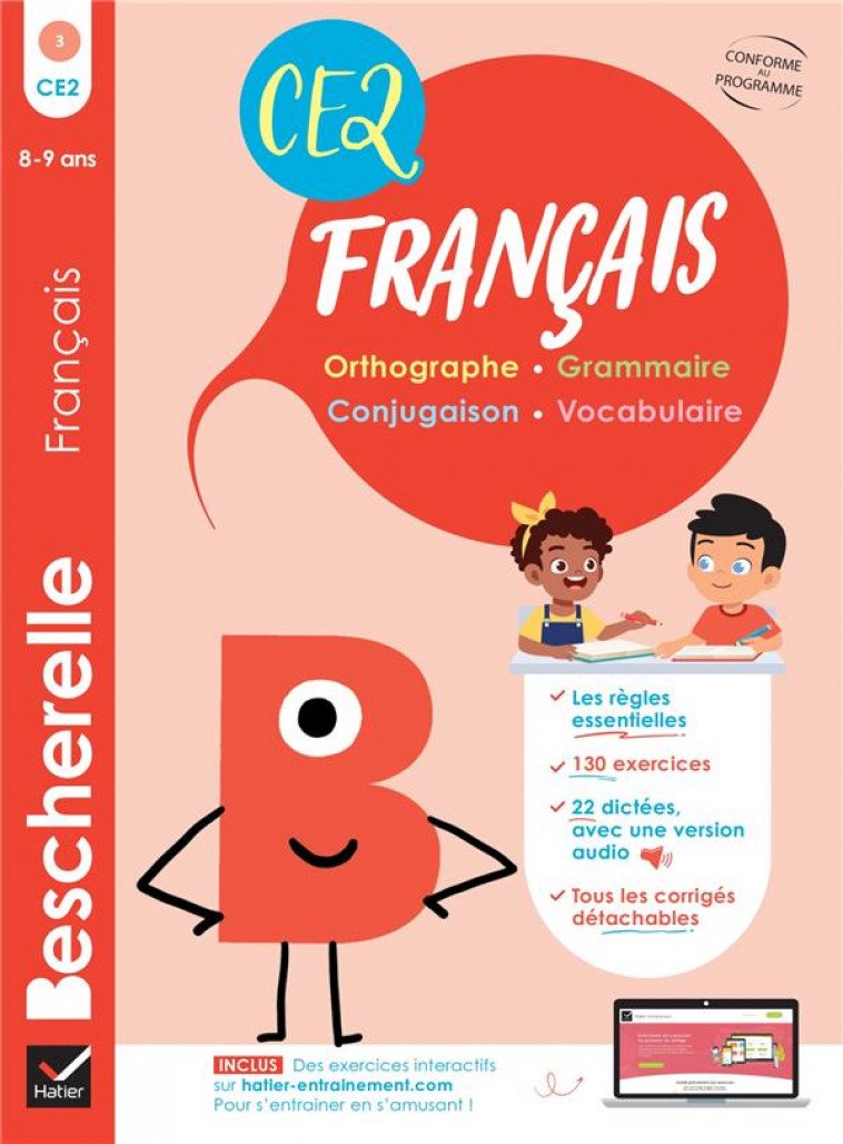 BESCHERELLE FRANCAIS CE2 - 8 ANS - MON CAHIER D-ENTRAINEMENT FRANCAIS - GAU CATHERINE - HATIER SCOLAIRE