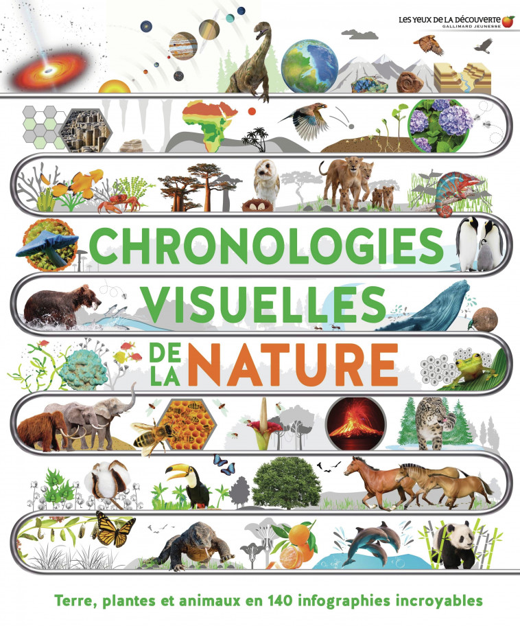 CHRONOLOGIES VISUELLES DE LA NATURE - TERRE, PLANTES ET ANIMAUX EN 140 INFOGRAPHIES INCROYABLES -  Collectif, Bruno Porlier - GALLIMARD JEUNE