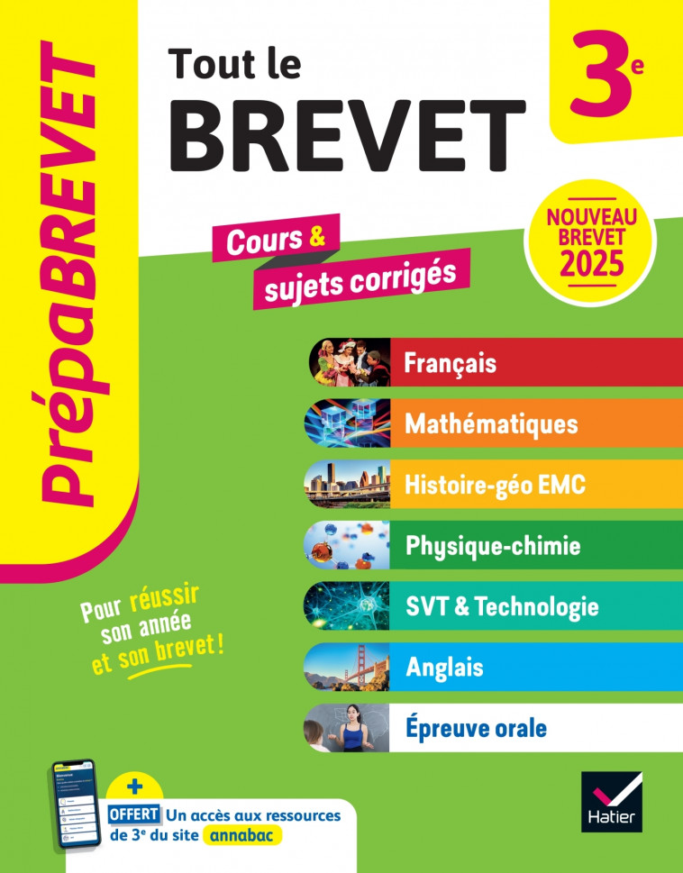 Prépabrevet Tout le nouveau brevet 2025 - 3e (toutes les matières) - Bureau Caroline, Rattier Jeanne-France, Taquechel Louise, Michaud Emmanuelle, Nicaise Nicolas, Gaillard Cécile, Pequignot-Grandjean Laure, Perrot Gaëlle, Provost Isabelle, Bureau Jean-Pi