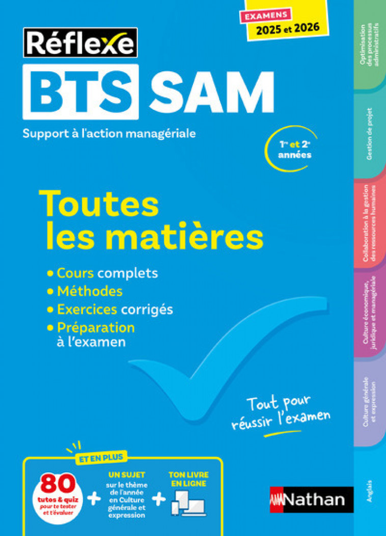 BTS SAM Support à l'action managériale - BTS SAM 1 et 2 (Toutes les matières - Réflexe N°9) 2025-2026 - Besson Pascal, Bonnet-Piron Daniel, Chacon Benito Marie-José, Pommier Christel, Carmona Corinne, Garnier Laurence, Lecas Sandrine, Leconte Bernard, Ric