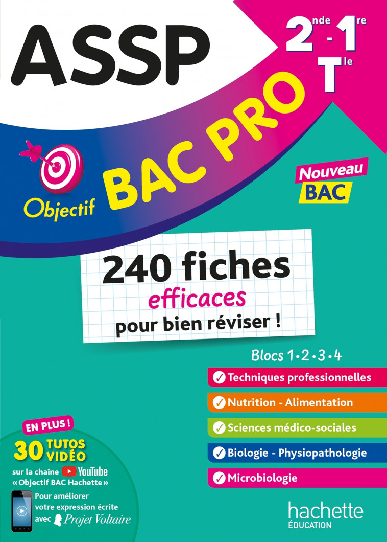 Objectif Bac pro ASSP (2de - 1re - Term) - Fiches - Nouveaux programmes bac 2025 - Gola Jean-Yves, Roure Séverine, Servat Stéphanie, Cervoni Marie-Pierre, luciana Guillaume - HACHETTE EDUC