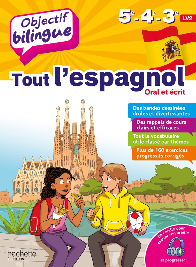 Objectif bilingue Tout l'espagnol 5e-4e-3e - Romain Ronzeau - HACHETTE EDUC