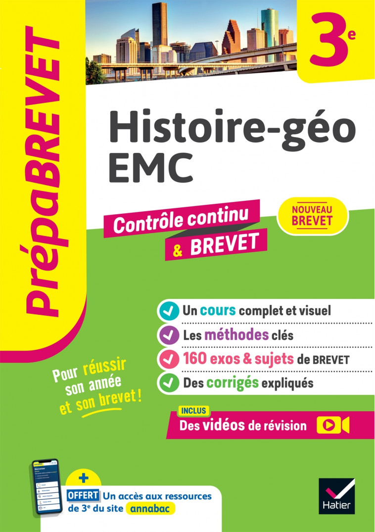 Prépabrevet Histoire-géo EMC 3e - Nouveau Brevet 2025 - Chevallier Marielle, Clavel Christophe, D'Hoop Guillaume - HATIER