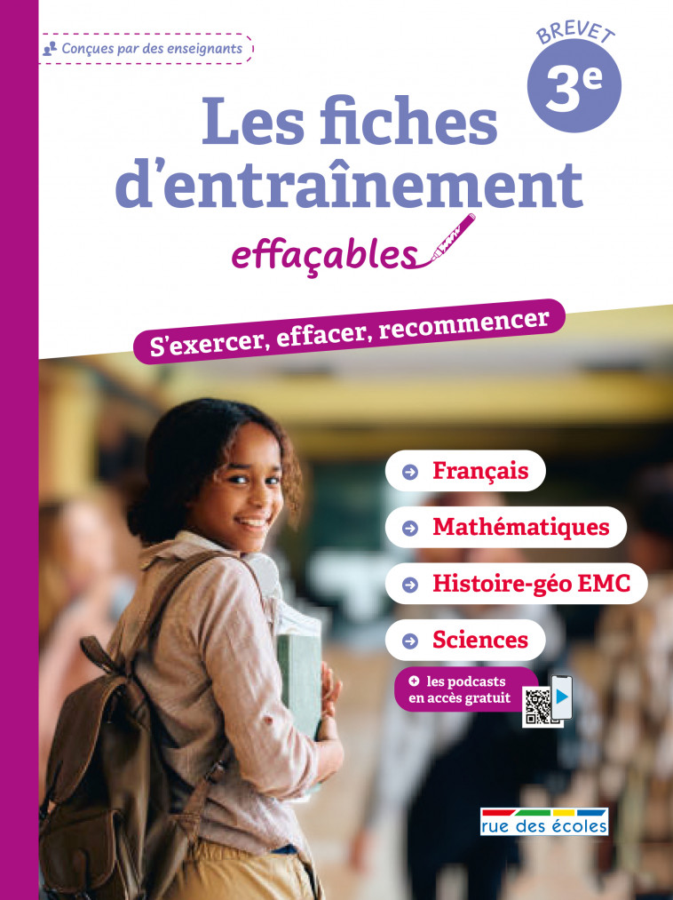 Les Fiches d'entraînement effaçables 3e - Brevet - Collectif  - RUE DES ECOLES