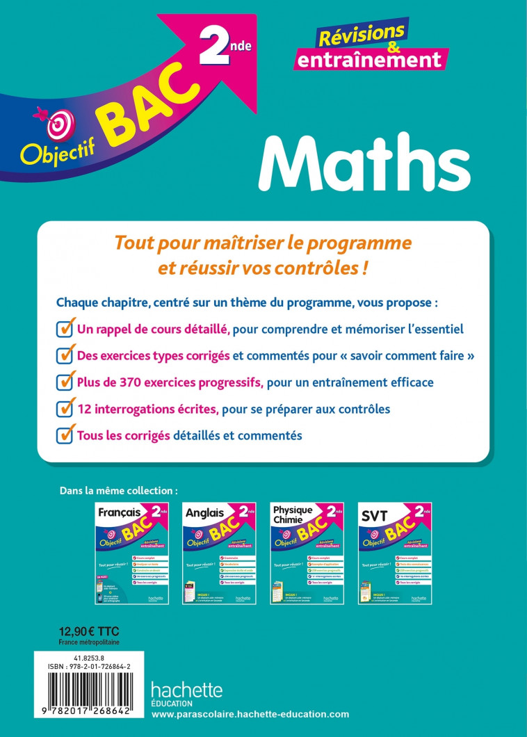 Objectif BAC Maths 2nde - Rousseau Philippe - HACHETTE EDUC