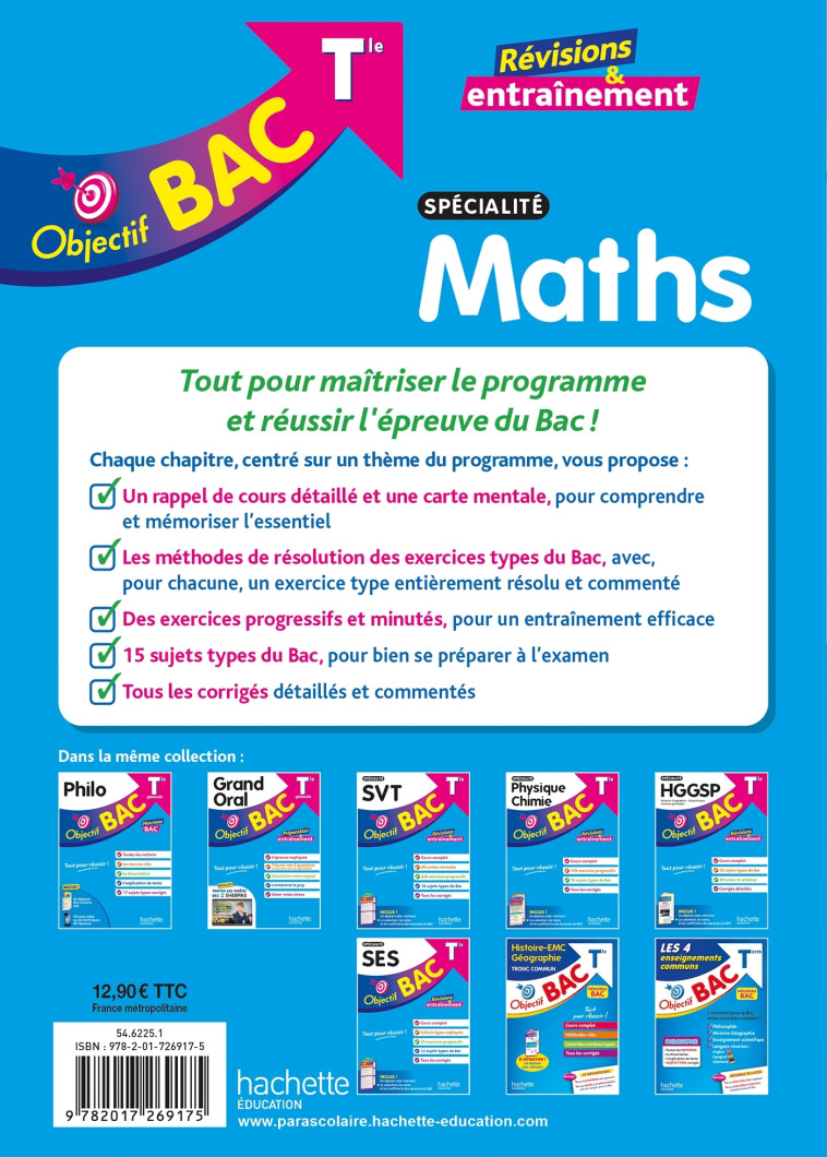 Objectif BAC Tle spécialité Maths BAC 2025 - Eric Barbazo - HACHETTE EDUC