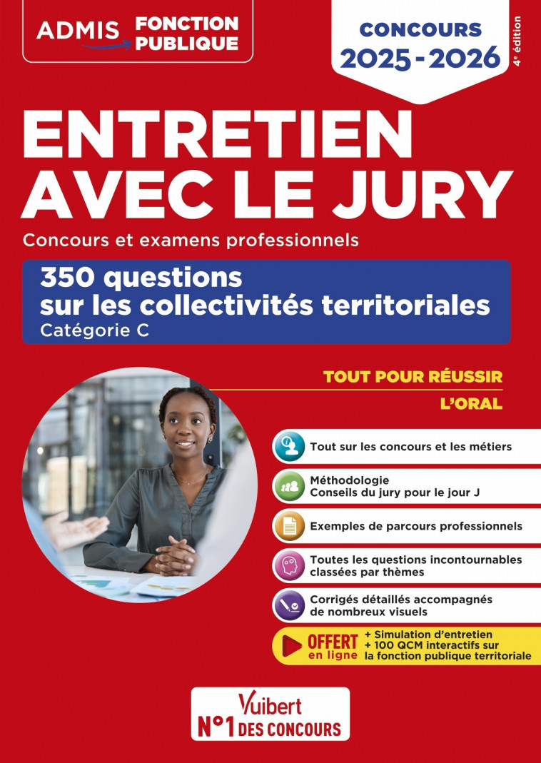 Entretien avec le jury - 350 questions sur les collectivités territoriales - Catégorie C - Geninasca Fabienne - VUIBERT