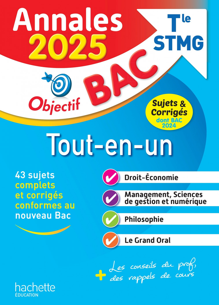 Annales Objectif BAC 2025 -  Bac STMG Tout-en-un - Di Costanzo Stéphanie, Beschmout T., Bloch Nicolas, Roberjot Duthion Delphine, Carenini Emma, Lisle Isabelle, Lefetz Charles - HACHETTE EDUC