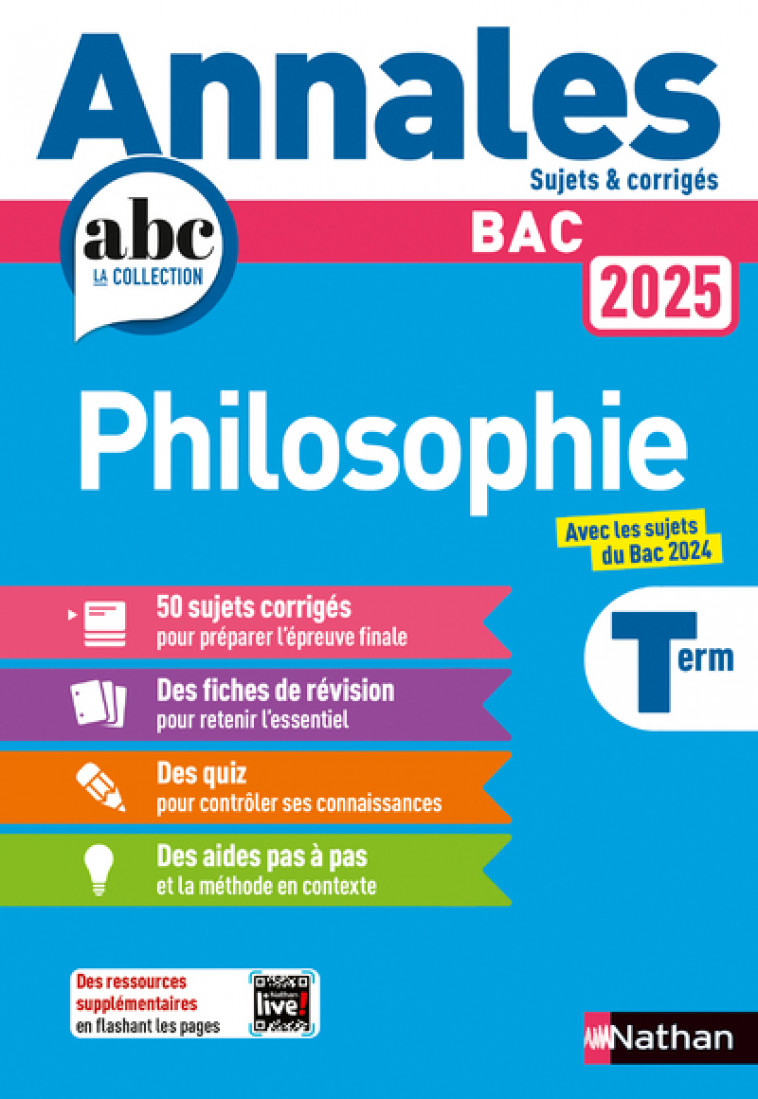 Annales Bac Philosophie 2025 - Gérard Dorozoi, Denis Vanhoutte - NATHAN