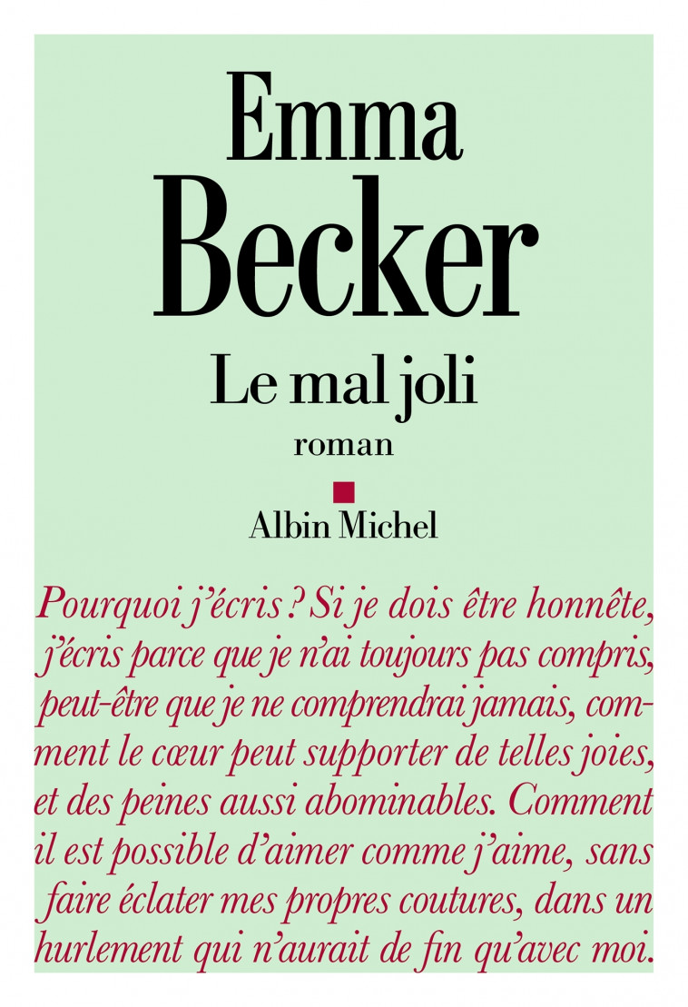 Le Mal joli - Emma Becker - ALBIN MICHEL