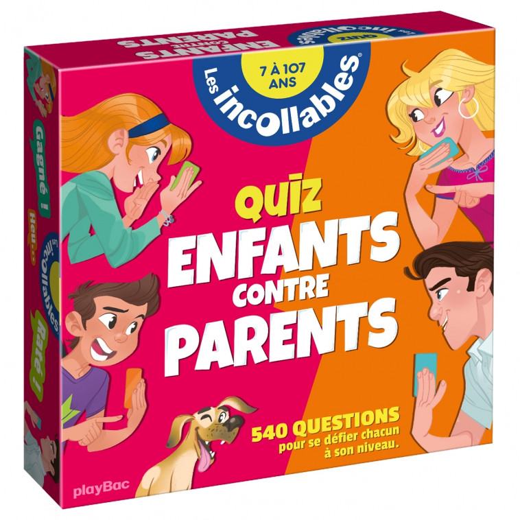 Boîte Quiz - Incollables Famille - Enfants vs Parents -  PLAYBAC EDITIONS - PLAY BAC