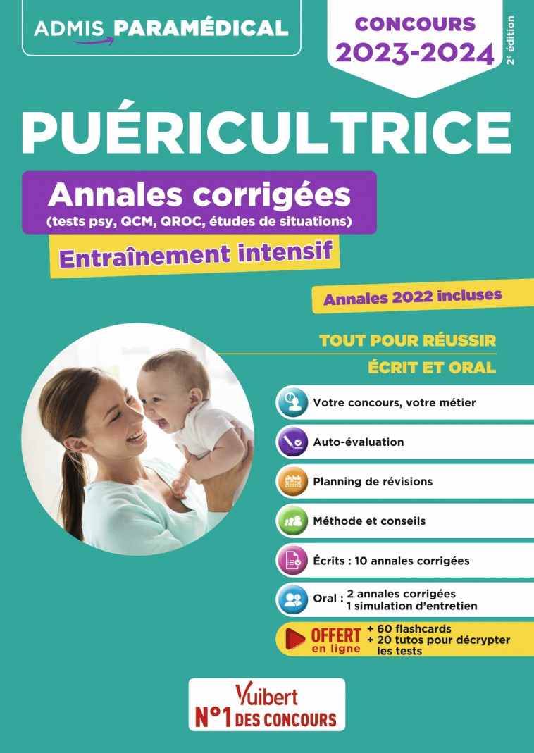 Concours Puéricultrice - Annales corrigées - Sujets 2023 - MANDI GUEGUEN, Richard Guçek - VUIBERT