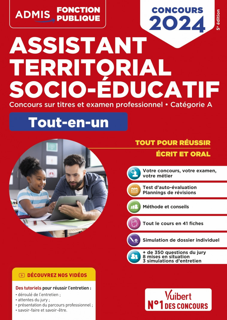 Concours Assistant territorial socio-éducatif - Catégorie A - Tout-en-un - Olivier Bellégo, Fabienne Geninasca, Céline Tatat - VUIBERT