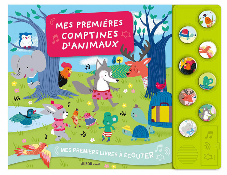 MES PREMIERS LIVRES À ÉCOUTER - MES PREMIERS COMPTINES D'ANIMAUX - Raphaëlle Michaud - AUZOU