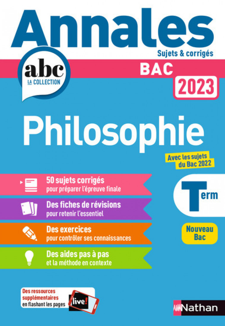 Annales Bac 2023 Philosophie - Gérard Durozoi - NATHAN