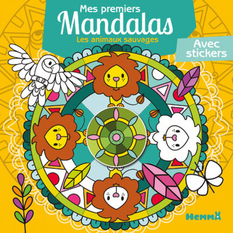 Mes premiers mandalas : Les animaux sauvages - Avec stickers - Chrystèle Lim - HEMMA