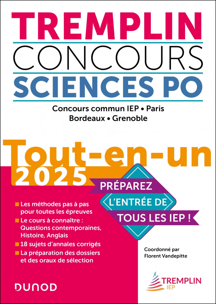 Tremplin Concours Sciences Po Tout-en-un 2025 - Florent Vandepitte, Pierre-Emmanuel Guigo, Judith Leverbe, Alexia Roussel - DUNOD