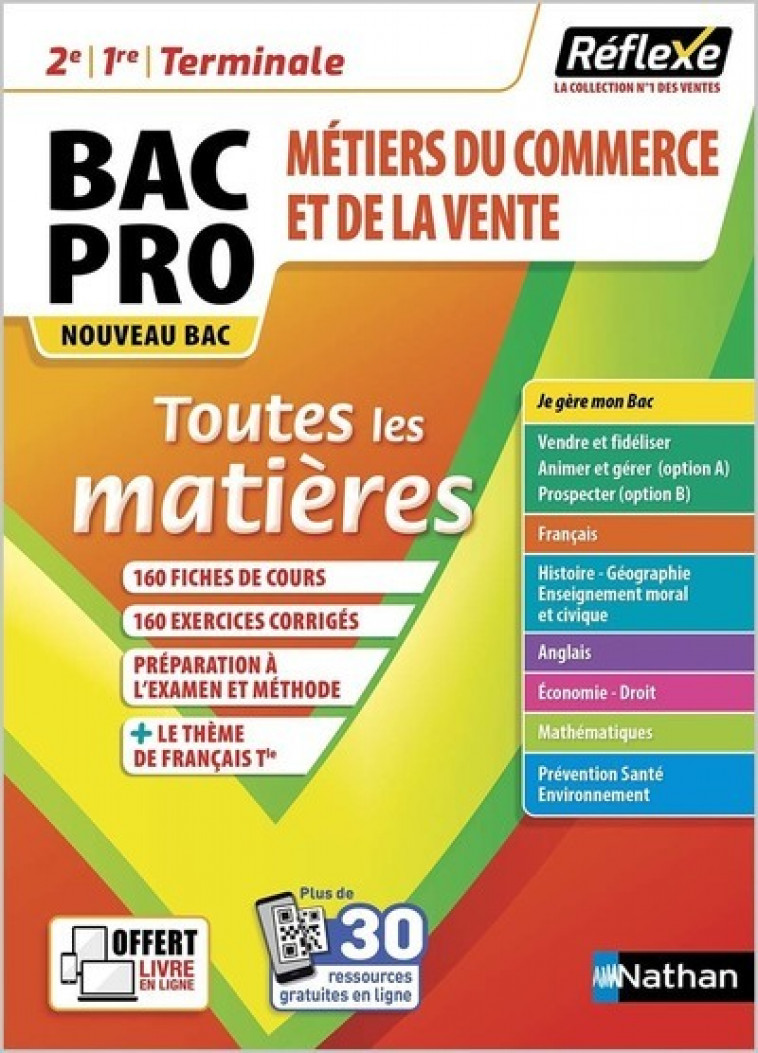 Bac Pro Métiers du commerce et de la vente - Toutes les matières - Collectif Collectif, Dominique Beddeleem, Pascal Besson, Louise Cauchard, Isabelle Delaunay, Christophe Desaintghislain, Marie-Cécile Sénéchal, Annie Zwang, Séverine Androd, Sandrine Marti