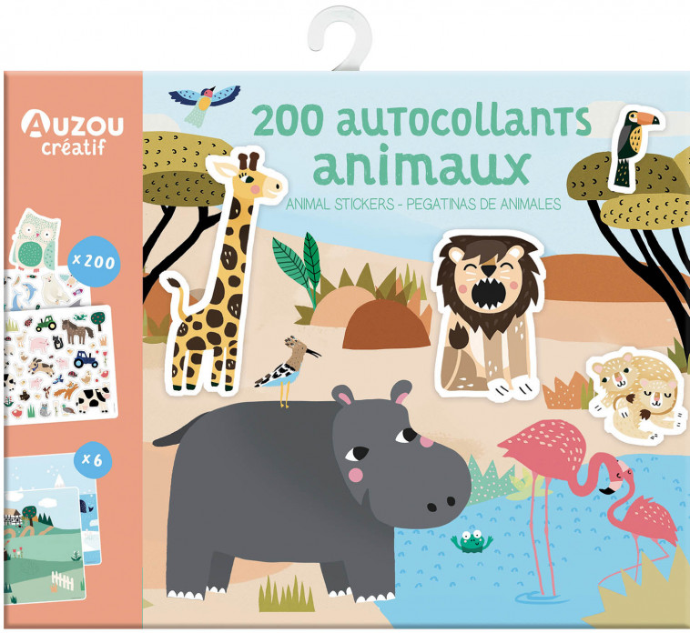 MA POCHETTE D'ARTISTE - 200 AUTOCOLLANTS ANIMAUX - Michelle CARLSLUND, Michelle CARLSLUND - AUZOU