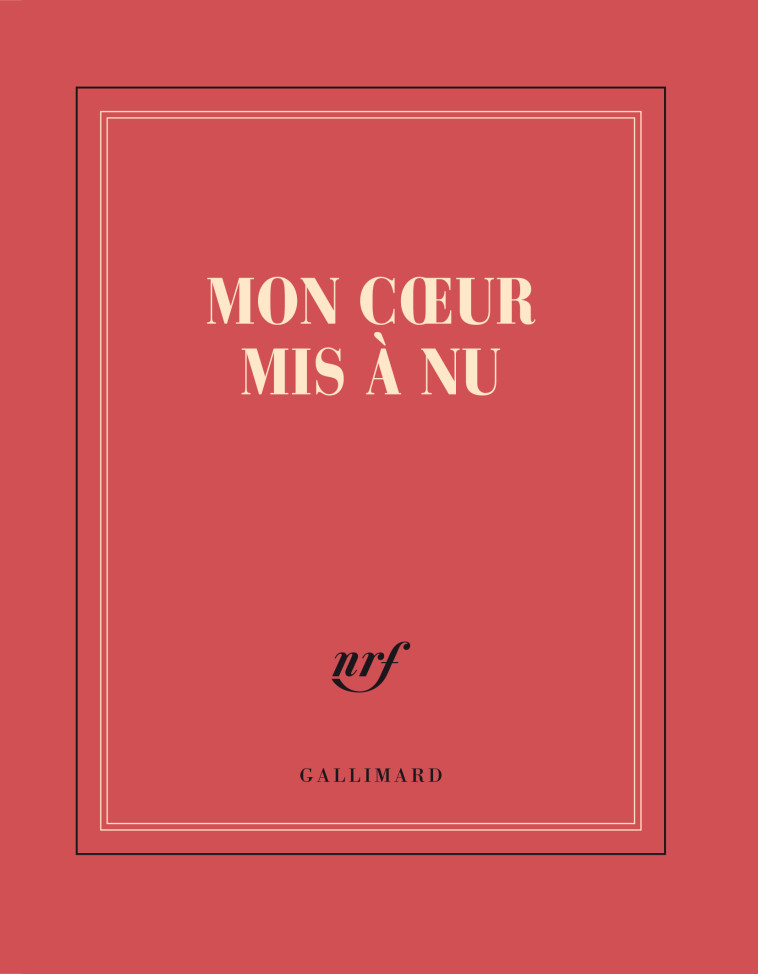 Carnet carré "Mon coeur mis à nu" (papeterie) -  Collectifs - GALLIMARD