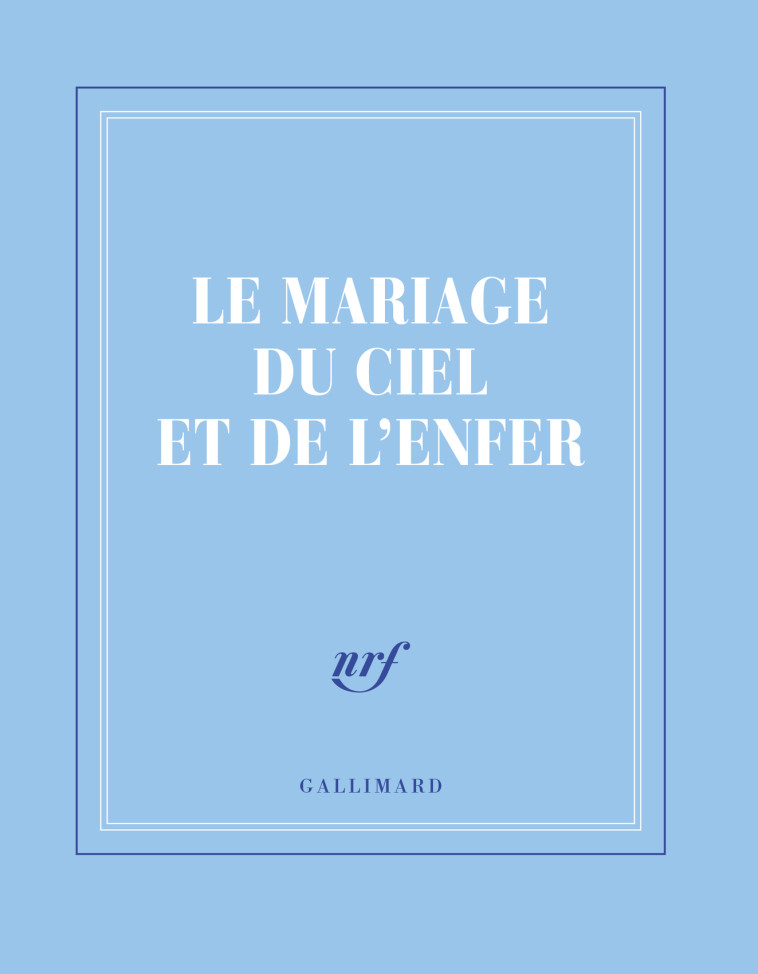 Carnet carré "Le Mariage du Ciel et de l'Enfer" (papeterie) -  Collectifs - GALLIMARD