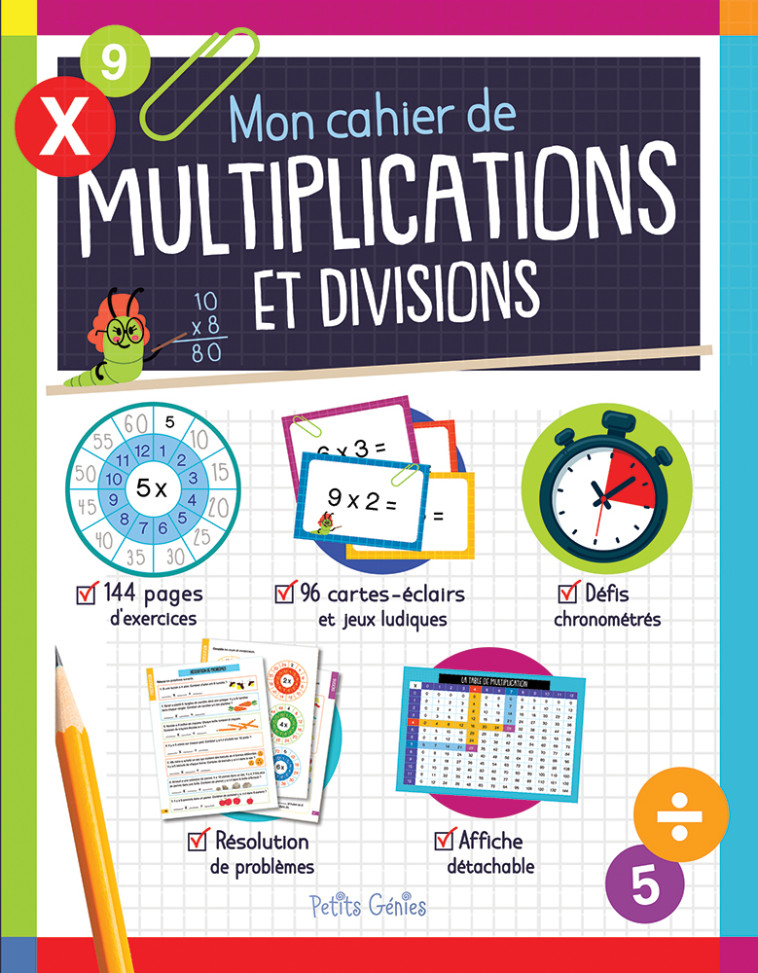 Mon cahier de multiplications et divisions  -  Shutterstock, Florence Barbeau - PETITS GENIES