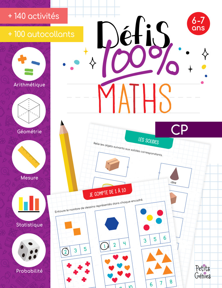 Défis 100% maths CP -  Shutterstock, MARIE-EVE CÔTE - PETITS GENIES