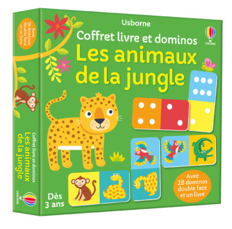 Les animaux de la jungle - Coffret livre et dominos - Gareth Williams - USBORNE