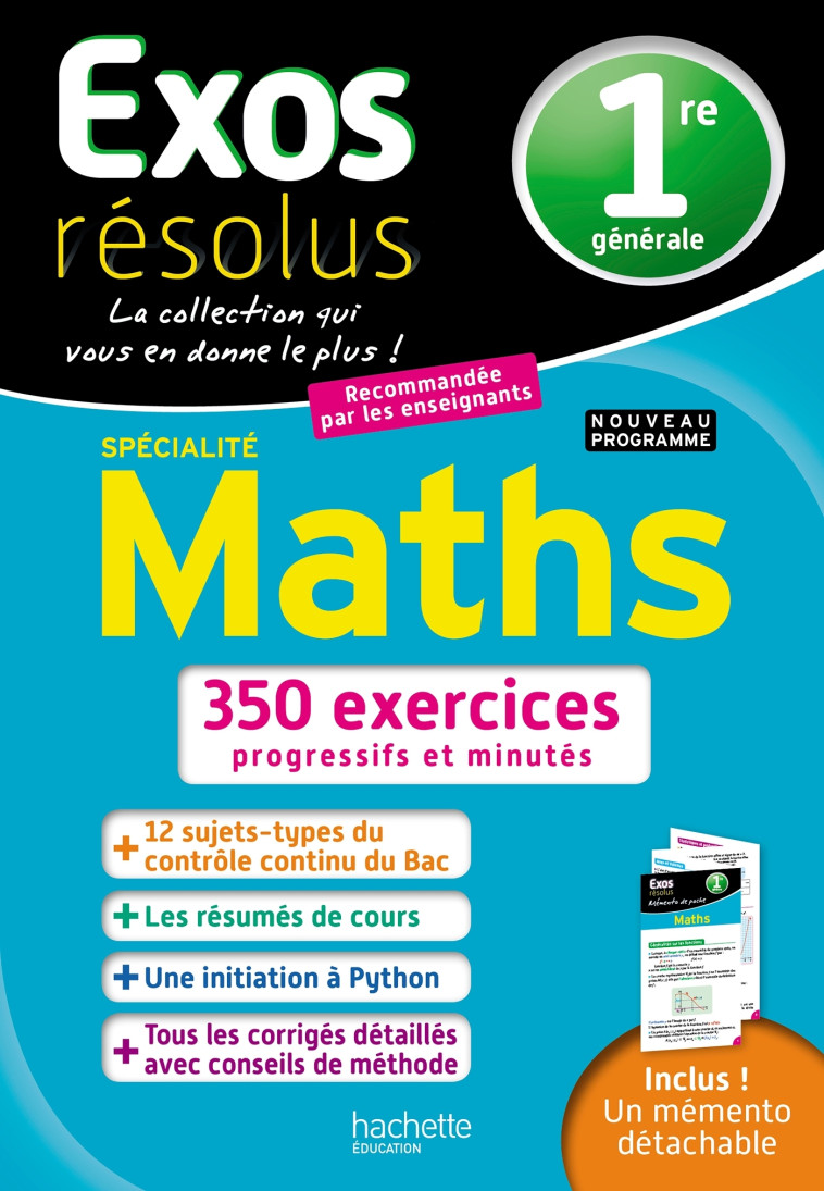 Exos résolus SPECIALITE Maths 1re - Claudine Renard, Geneviève GUILLAUMIN - HACHETTE EDUC