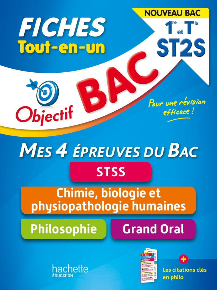 Objectif BAC Fiches Tout-en-un 1re et Tle ST2S - Chrystelle Ménard, Mina Oumassaoud, Marie-Pierre Rey-Nony, Luc Réjaud, Isabelle Lisle, Mikaël Garandeau, Eric Marquer, Magali Babusiaux, Sylvie Beauthier - HACHETTE EDUC