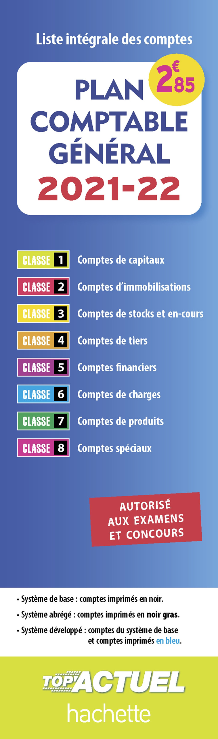 Plan Comptable 2021-2022 (autorisé aux examens et concours) - Daniel Sopel - HACHETTE EDUC