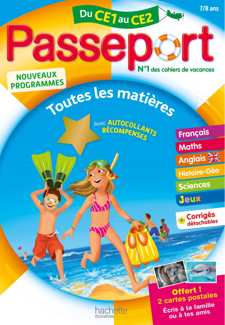 Passeport - Du CE1 au CE2 (7-8 ans) - Cahier de vacances 2022 - Catherine Bessières, Xavier Knowles - HACHETTE EDUC