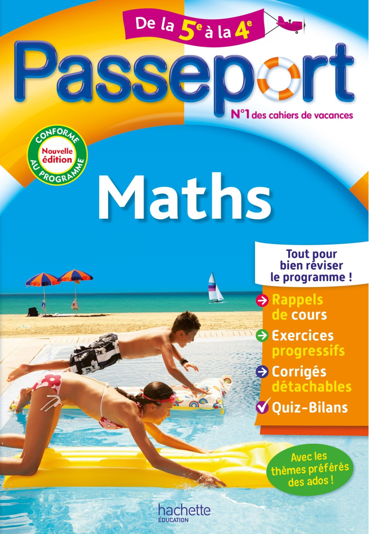 Passeport - Maths - De la 5e à la 4e - Cahier de vacances 2024 - Philippe Rousseau, Philippe Rousseau - HACHETTE EDUC