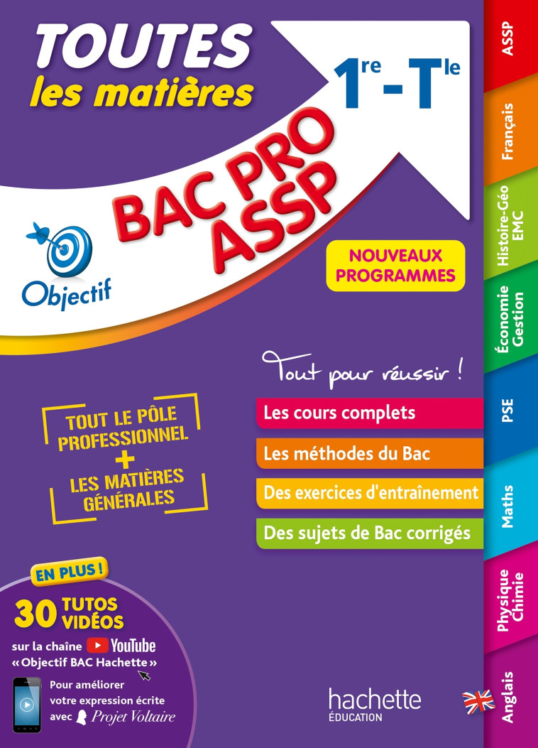 Objectif BAC PRO ASSP (1re et Term) -  Toutes les matières BAC 2024 - Jérémie Garcio, Denise Blanc, Fabrice Frattini, Sébastien Dessaint, Emmanuelle Herry, Chrystelle Ménard, Isabelle Valentin, Alain Prost, Ahmed Nouidjem, Sylvette Rodriguès, Florence Ded