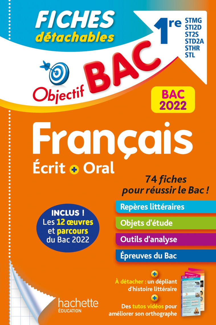 Objectif BAC Fiches détachables Français 2022 - Amélie Pinçon, A Sourisse - HACHETTE EDUC