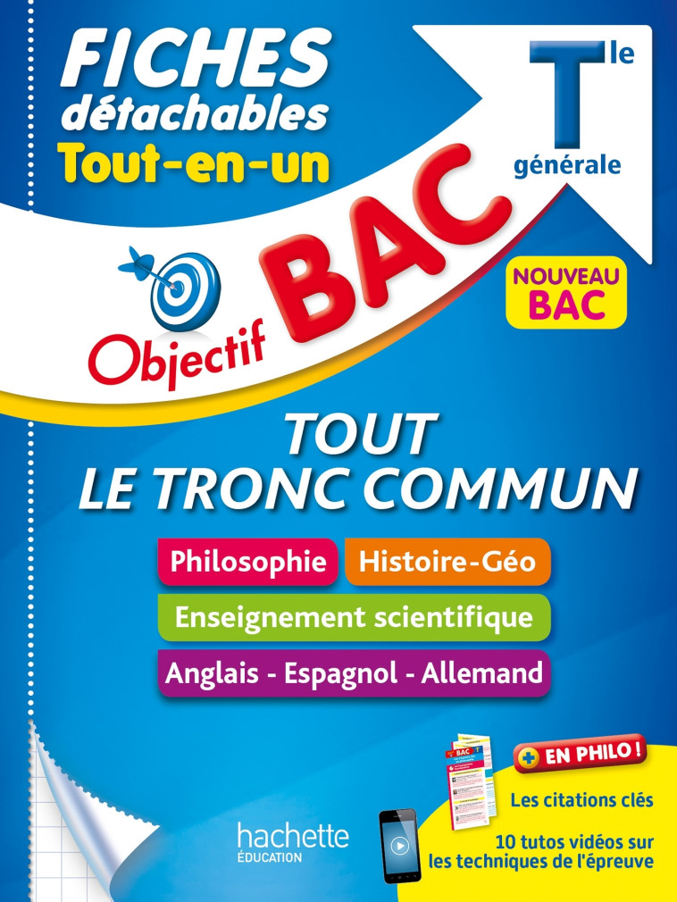 Objectif BAC Fiches détachables enseignements communs Terminale - Léonard Arnaud, Véronique Veyrier-Milan, Caroline Garnier, Michael Salaun, Pierre Binz, Mikaël Garandeau, Eric Marquer, Sébastien Dessaint, Arnaud Léonard, Véronique Veyrier-Milan, Caroline