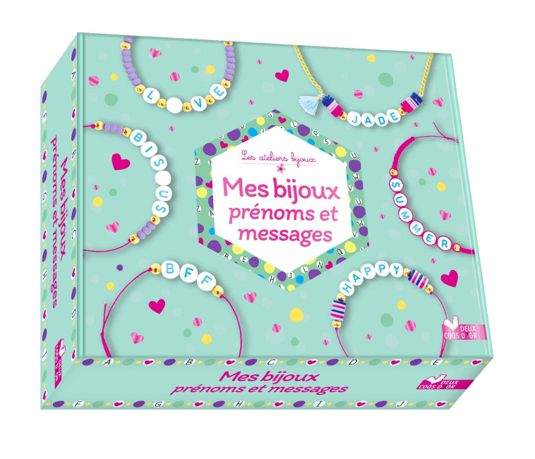 Mes bijoux prénoms et messages - coffret avec accessoires - la Fabricoterie la Fabricoterie - DEUX COQS D OR